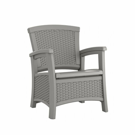 SUNCAST Elements Dove Gray Club Chair with Storage BMCC1800DG